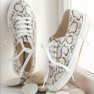 Superga Python Beige low top sneakers